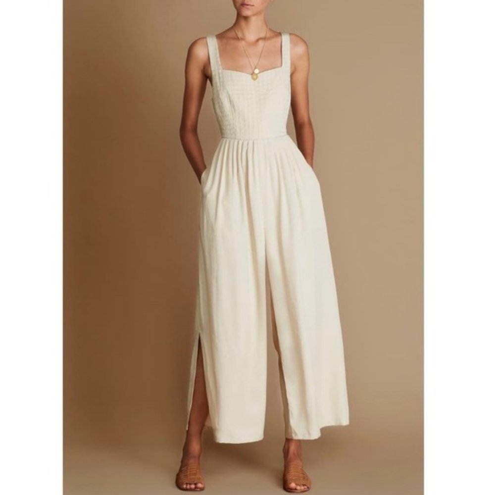 Sancia | Lucia Wide Leg Tencel Jumpsuit in Shell